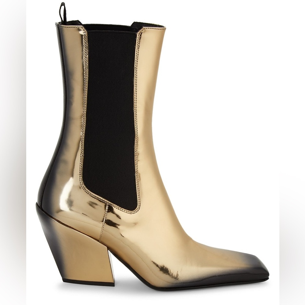 PRADA Metallic Leather Mid-Calf Boots EU:39.5 - Picture 11 of 11